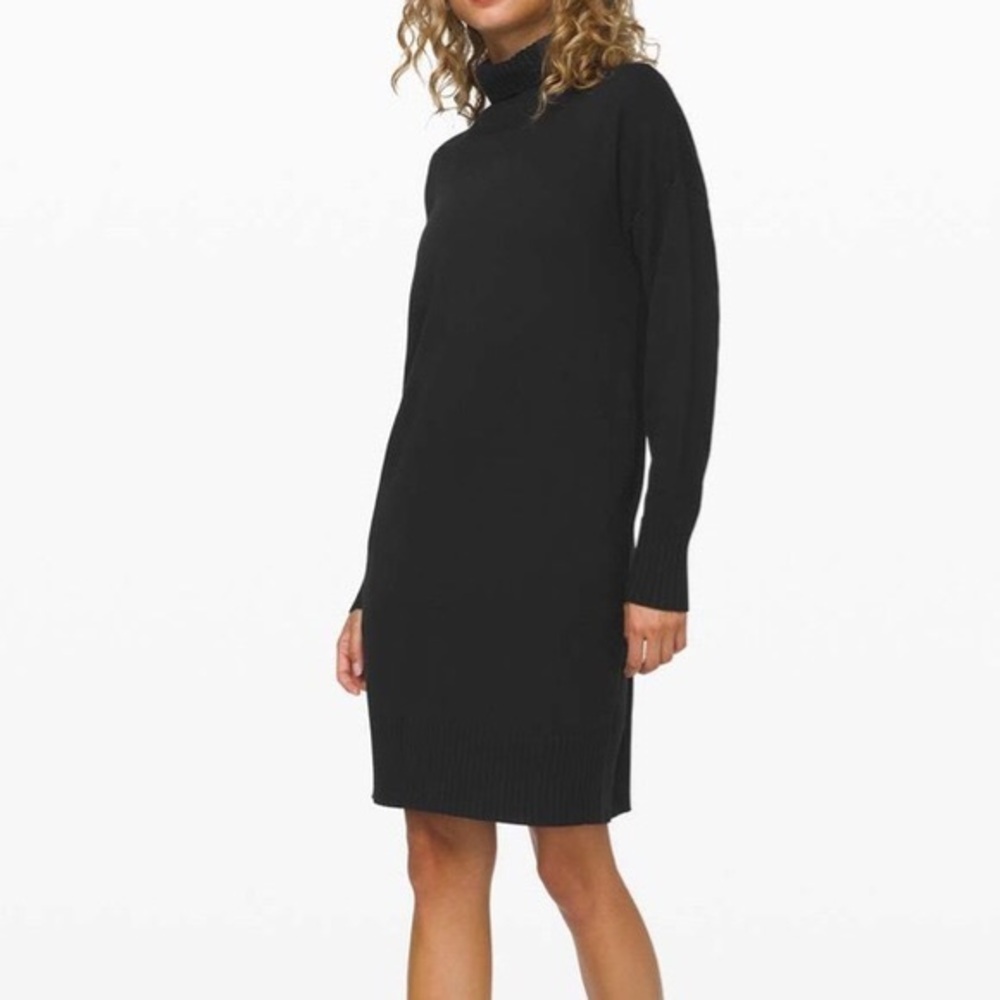 NWOT Lululemon Softer Still Black Knit Sweater Dress